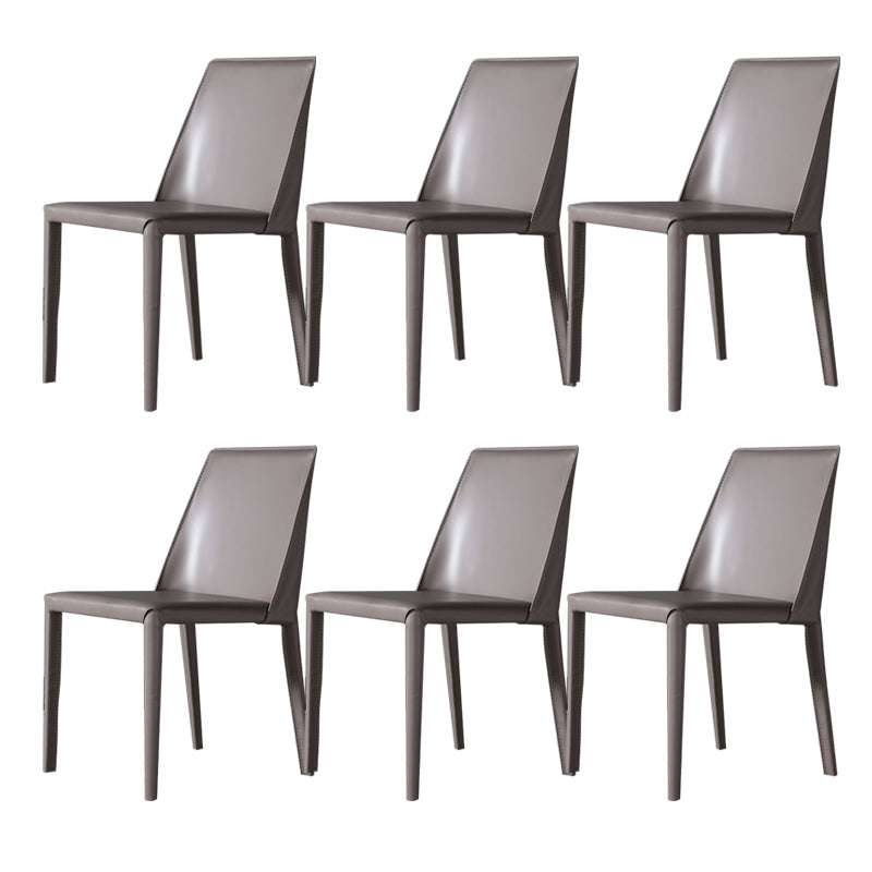 屋内のコンテンポラリーチェアフェイクレザーソリッドダイニングルームチェア