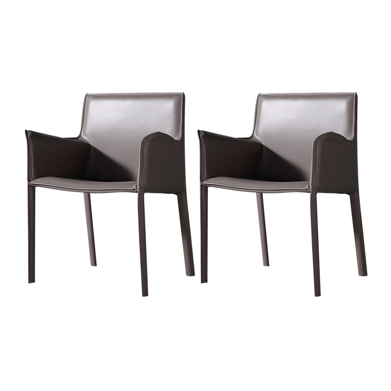 屋内のコンテンポラリーチェアフェイクレザーソリッドダイニングルームチェア