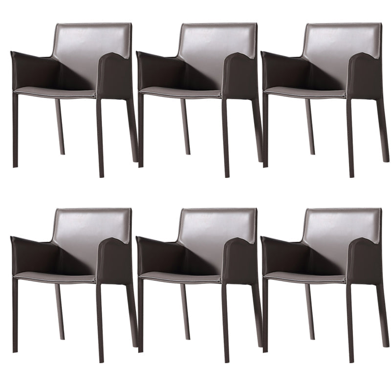 屋内のコンテンポラリーチェアフェイクレザーソリッドダイニングルームチェア