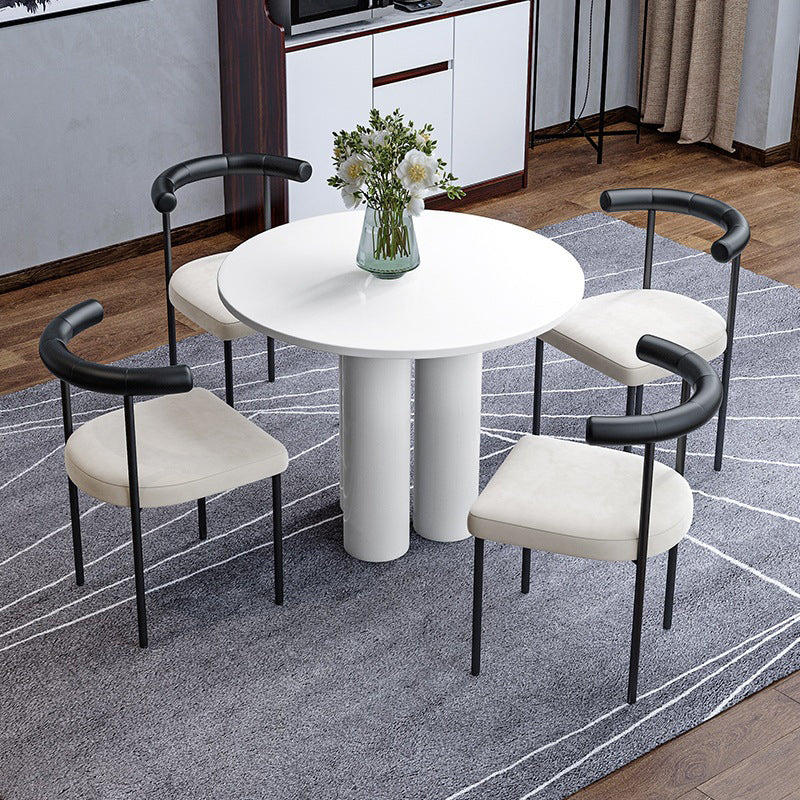 Modern Dining Side Chair Upholstered Armless Dining Chairs with Black Legs Clearhalo 'Dining Chairs' 'Dining Tables & Seating' 'dining_chair' 'furn' 'furn_dining_chair' 'Furniture' 'Kitchen & Dining Furniture' 6749478