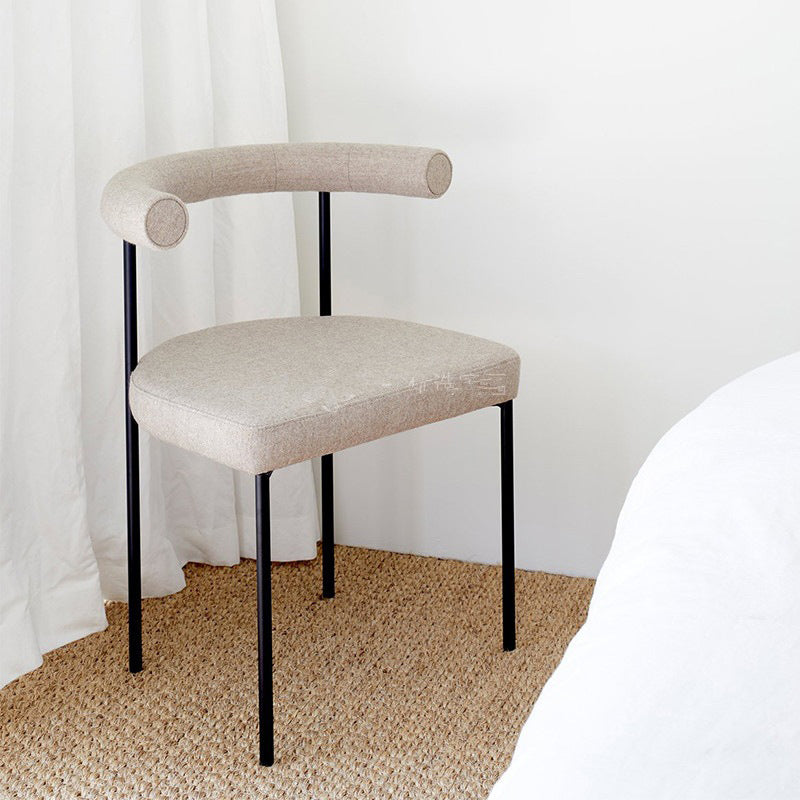 Modern Dining Side Chair Upholstered Armless Dining Chairs with Black Legs Clearhalo 'Dining Chairs' 'Dining Tables & Seating' 'dining_chair' 'furn' 'furn_dining_chair' 'Furniture' 'Kitchen & Dining Furniture' 6749482