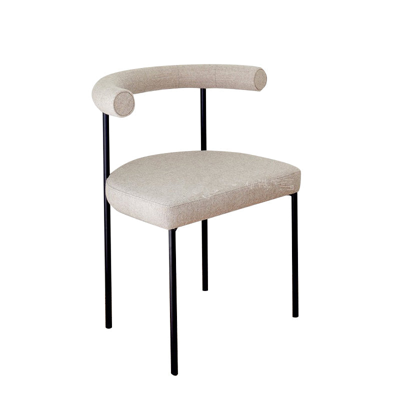 Modern Dining Side Chair Upholstered Armless Dining Chairs with Black Legs Clearhalo 'Dining Chairs' 'Dining Tables & Seating' 'dining_chair' 'furn' 'furn_dining_chair' 'Furniture' 'Kitchen & Dining Furniture' 6749486