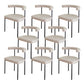Modern Dining Side Chair Upholstered Armless Dining Chairs with Black Legs Beige 8 Piece Set Clearhalo 'Dining Chairs' 'Dining Tables & Seating' 'dining_chair' 'furn' 'furn_dining_chair' 'Furniture' 'Kitchen & Dining Furniture' 6749487