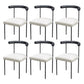 Modern Dining Side Chair Upholstered Armless Dining Chairs with Black Legs White Black 6 Piece Set Clearhalo 'Dining Chairs' 'Dining Tables & Seating' 'dining_chair' 'furn' 'furn_dining_chair' 'Furniture' 'Kitchen & Dining Furniture' 6749499