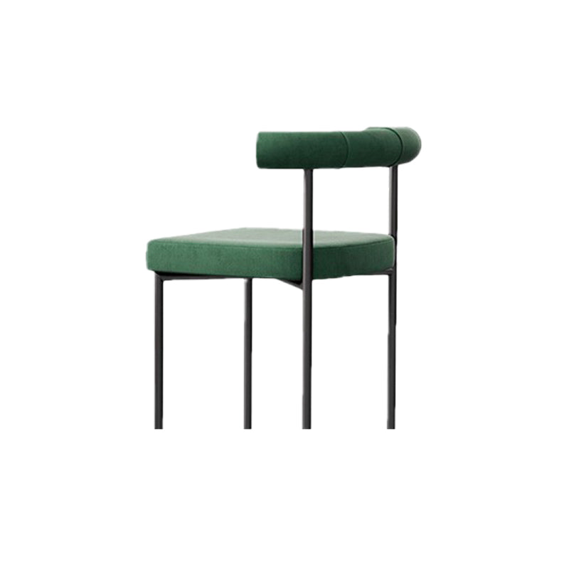 Modern Dining Side Chair Upholstered Armless Dining Chairs with Black Legs Blackish Green 1 Piece Clearhalo 'Dining Chairs' 'Dining Tables & Seating' 'dining_chair' 'furn' 'furn_dining_chair' 'Furniture' 'Kitchen & Dining Furniture' 6749501