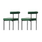 Modern Dining Side Chair Upholstered Armless Dining Chairs with Black Legs Blackish Green 2 Piece Set Clearhalo 'Dining Chairs' 'Dining Tables & Seating' 'dining_chair' 'furn' 'furn_dining_chair' 'Furniture' 'Kitchen & Dining Furniture' 6749502