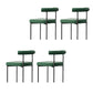 Modern Dining Side Chair Upholstered Armless Dining Chairs with Black Legs Blackish Green 4 Piece Set Clearhalo 'Dining Chairs' 'Dining Tables & Seating' 'dining_chair' 'furn' 'furn_dining_chair' 'Furniture' 'Kitchen & Dining Furniture' 6749503