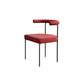 Modern Dining Side Chair Upholstered Armless Dining Chairs with Black Legs Rose Red 1 Piece Clearhalo 'Dining Chairs' 'Dining Tables & Seating' 'dining_chair' 'furn' 'furn_dining_chair' 'Furniture' 'Kitchen & Dining Furniture' 6749506