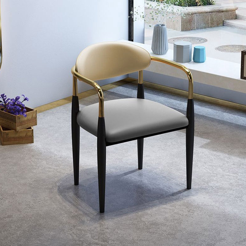 Faux Leather Dining Side Chair Open Back Dining Side Chair for Home Clearhalo 'Dining Chairs' 'Dining Tables & Seating' 'dining_chair' 'furn' 'furn_dining_chair' 'Furniture' 'Kitchen & Dining Furniture' 6749518