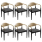 Faux Leather Dining Side Chair Open Back Dining Side Chair for Home Black 6 Piece Set Clearhalo 'Dining Chairs' 'Dining Tables & Seating' 'dining_chair' 'furn' 'furn_dining_chair' 'Furniture' 'Kitchen & Dining Furniture' 6749519