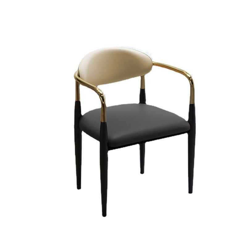 Faux Leather Dining Side Chair Open Back Dining Side Chair for Home Clearhalo 'Dining Chairs' 'Dining Tables & Seating' 'dining_chair' 'furn' 'furn_dining_chair' 'Furniture' 'Kitchen & Dining Furniture' 6749521