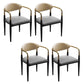 Faux Leather Dining Side Chair Open Back Dining Side Chair for Home Grey 4 Piece Set Clearhalo 'Dining Chairs' 'Dining Tables & Seating' 'dining_chair' 'furn' 'furn_dining_chair' 'Furniture' 'Kitchen & Dining Furniture' 6749526
