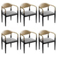 Faux Leather Dining Side Chair Open Back Dining Side Chair for Home Grey 6 Piece Set Clearhalo 'Dining Chairs' 'Dining Tables & Seating' 'dining_chair' 'furn' 'furn_dining_chair' 'Furniture' 'Kitchen & Dining Furniture' 6749529