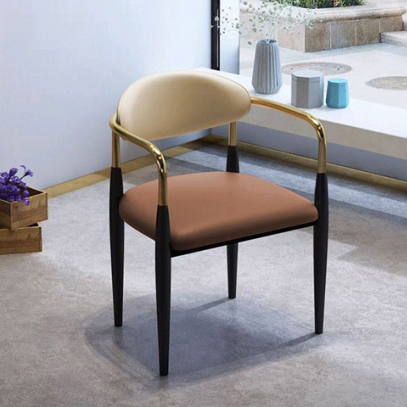 Faux Leather Dining Side Chair Open Back Dining Side Chair for Home Clearhalo 'Dining Chairs' 'Dining Tables & Seating' 'dining_chair' 'furn' 'furn_dining_chair' 'Furniture' 'Kitchen & Dining Furniture' 6749531