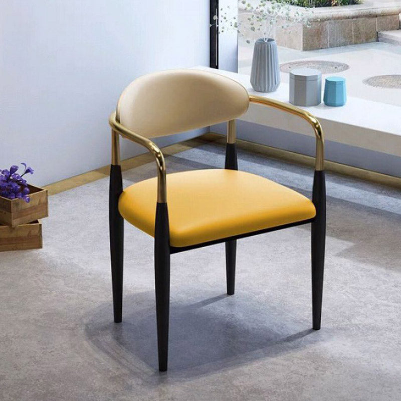 Faux Leather Dining Side Chair Open Back Dining Side Chair for Home Clearhalo 'Dining Chairs' 'Dining Tables & Seating' 'dining_chair' 'furn' 'furn_dining_chair' 'Furniture' 'Kitchen & Dining Furniture' 6749532