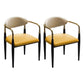 Faux Leather Dining Side Chair Open Back Dining Side Chair for Home Yellow 2 Piece Set Clearhalo 'Dining Chairs' 'Dining Tables & Seating' 'dining_chair' 'furn' 'furn_dining_chair' 'Furniture' 'Kitchen & Dining Furniture' 6749535