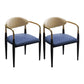 Faux Leather Dining Side Chair Open Back Dining Side Chair for Home Blue 2 Piece Set Clearhalo 'Dining Chairs' 'Dining Tables & Seating' 'dining_chair' 'furn' 'furn_dining_chair' 'Furniture' 'Kitchen & Dining Furniture' 6749541