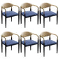 Faux Leather Dining Side Chair Open Back Dining Side Chair for Home Blue 6 Piece Set Clearhalo 'Dining Chairs' 'Dining Tables & Seating' 'dining_chair' 'furn' 'furn_dining_chair' 'Furniture' 'Kitchen & Dining Furniture' 6749543