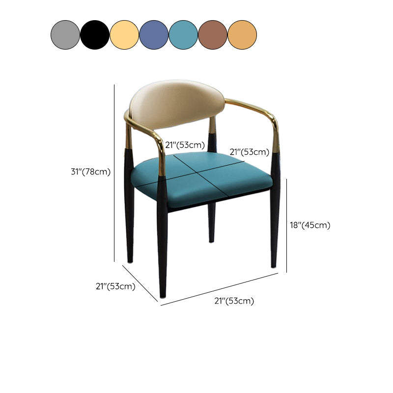 Faux Leather Dining Side Chair Open Back Dining Side Chair for Home Clearhalo 'Dining Chairs' 'Dining Tables & Seating' 'dining_chair' 'furn' 'furn_dining_chair' 'Furniture' 'Kitchen & Dining Furniture' 6749560