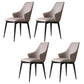 Industrial Style Arm Chair Metal Solid Back Dining Room Chair for Dining Room