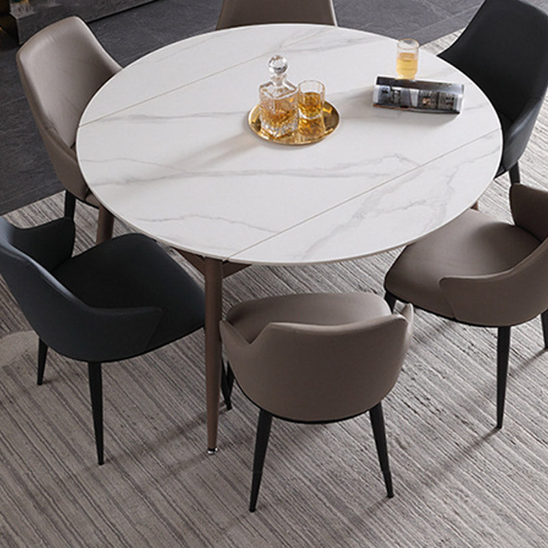 Industrial Style Arm Chair Metal Solid Back Dining Room Chair for Dining Room