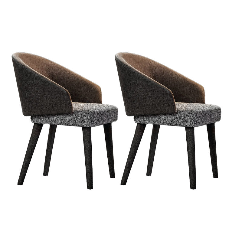 Silla de brazo contemporánea de cuero sintética silla de comedor sólido para el comedor para interiores