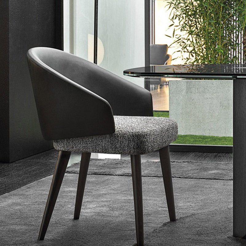 Eigentijdse tankstoel faux lederen massieve achterste eetkamerstoel voor binnen