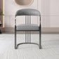 Glam Style Side Chair Metal Slat Back Dining Room Chair for Indoor