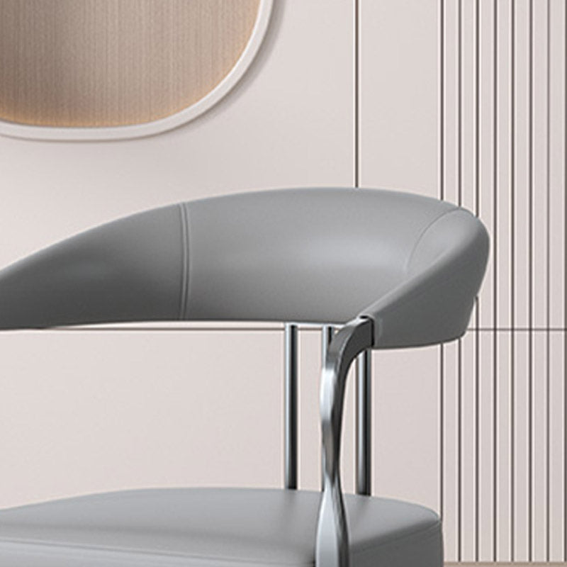 Glam -stijl zijstoel metalen Slat achter eetkamerstoel voor binnen