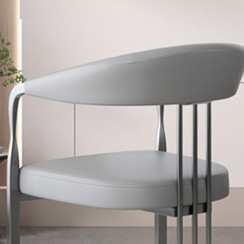 Glam Style Side Chair Metal Slat Back Dining Room Chair for Indoor