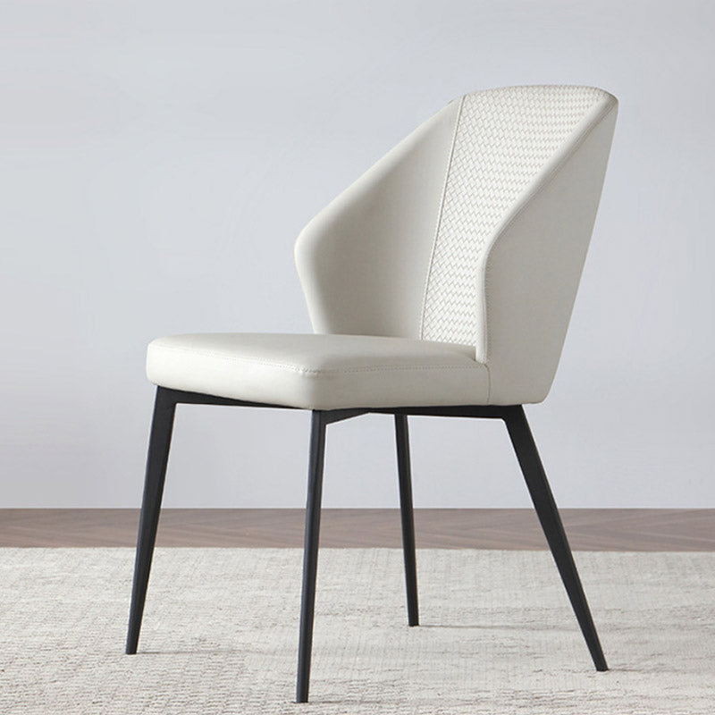 Sedia a braccio contemporanea sedia sala da pranzo in metallo solido per interno