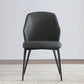 Contemporary Arm Chair Solid Back Metal Dining Room Chair for Indoor