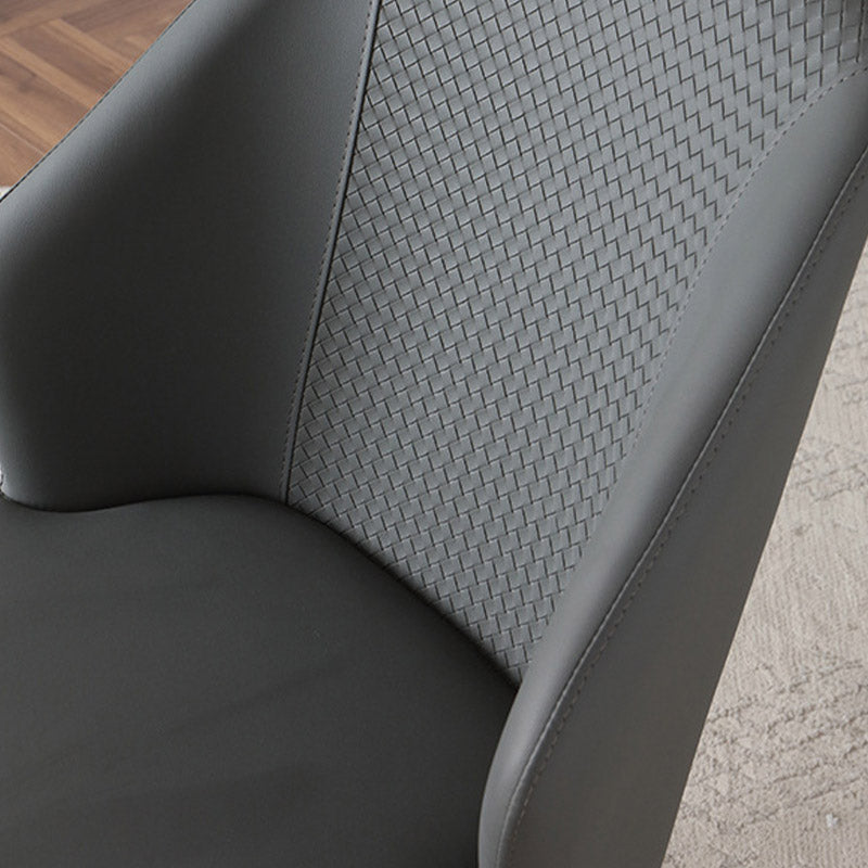 Sedia a braccio contemporanea sedia sala da pranzo in metallo solido per interno