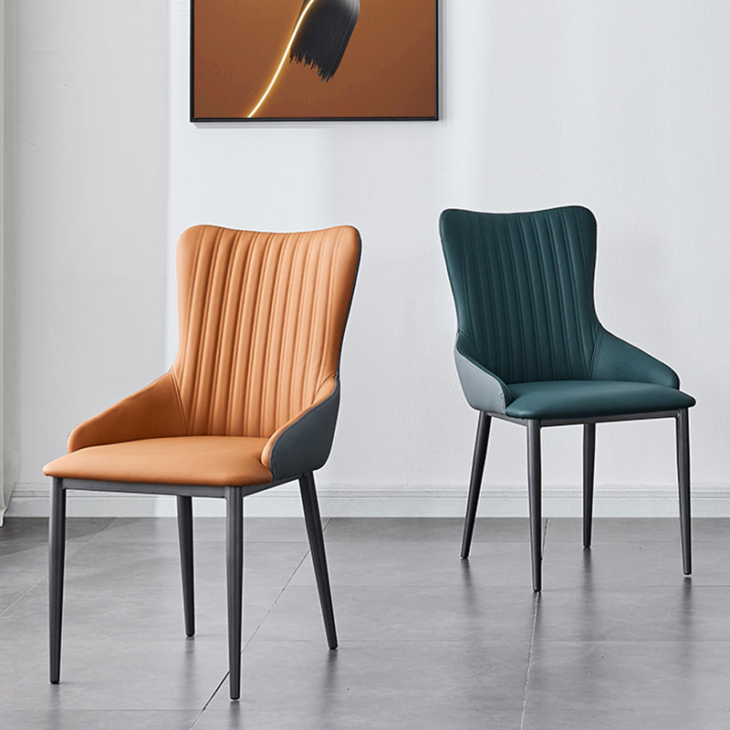 Industrial Arm Chair Solid Back Metal Dining Room Chair for Dining Room Clearhalo 'Dining Chairs' 'Dining Tables & Seating' 'dining_chair' 'furn' 'furn_dining_chair' 'Furniture' 'Kitchen & Dining Furniture' 6749663