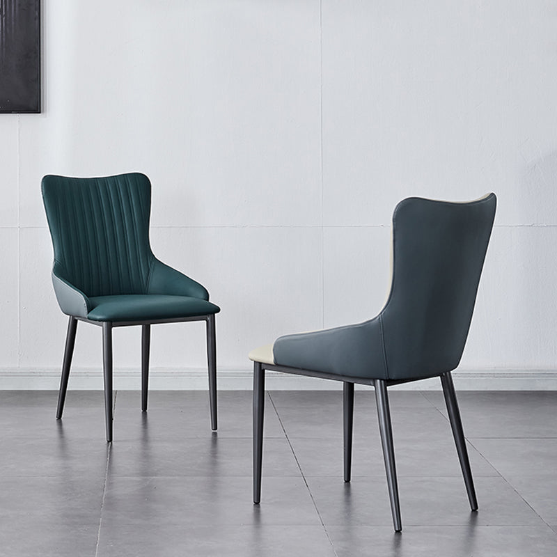 Industrial Arm Chair Solid Back Metal Dining Room Chair for Dining Room Clearhalo 'Dining Chairs' 'Dining Tables & Seating' 'dining_chair' 'furn' 'furn_dining_chair' 'Furniture' 'Kitchen & Dining Furniture' 6749665