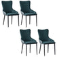Industrial Arm Chair Solid Back Metal Dining Room Chair for Dining Room Blackish Green 4 Piece Set Clearhalo 'Dining Chairs' 'Dining Tables & Seating' 'dining_chair' 'furn' 'furn_dining_chair' 'Furniture' 'Kitchen & Dining Furniture' 6749673