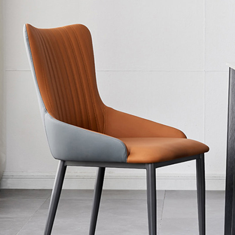 Industrial Arm Chair Solid Back Metal Dining Room Chair for Dining Room Clearhalo 'Dining Chairs' 'Dining Tables & Seating' 'dining_chair' 'furn' 'furn_dining_chair' 'Furniture' 'Kitchen & Dining Furniture' 6749674