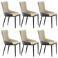 Industrial Arm Chair Solid Back Metal Dining Room Chair for Dining Room Off-White 6 Piece Set Clearhalo 'Dining Chairs' 'Dining Tables & Seating' 'dining_chair' 'furn' 'furn_dining_chair' 'Furniture' 'Kitchen & Dining Furniture' 6749677