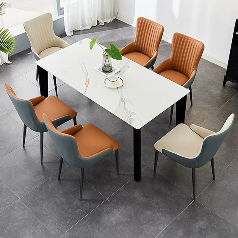 Industrial Arm Chair Solid Back Metal Dining Room Chair for Dining Room Clearhalo 'Dining Chairs' 'Dining Tables & Seating' 'dining_chair' 'furn' 'furn_dining_chair' 'Furniture' 'Kitchen & Dining Furniture' 6749683