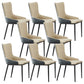 Industrial Arm Chair Solid Back Metal Dining Room Chair for Dining Room Off-White 8 Piece Set Clearhalo 'Dining Chairs' 'Dining Tables & Seating' 'dining_chair' 'furn' 'furn_dining_chair' 'Furniture' 'Kitchen & Dining Furniture' 6749684