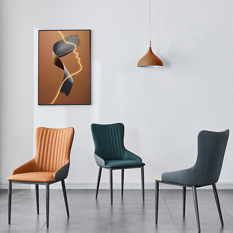 Industrial Arm Chair Solid Back Metal Dining Room Chair for Dining Room Clearhalo 'Dining Chairs' 'Dining Tables & Seating' 'dining_chair' 'furn' 'furn_dining_chair' 'Furniture' 'Kitchen & Dining Furniture' 6749685