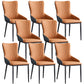 Industrial Arm Chair Solid Back Metal Dining Room Chair for Dining Room Orange 8 Piece Set Clearhalo 'Dining Chairs' 'Dining Tables & Seating' 'dining_chair' 'furn' 'furn_dining_chair' 'Furniture' 'Kitchen & Dining Furniture' 6749687