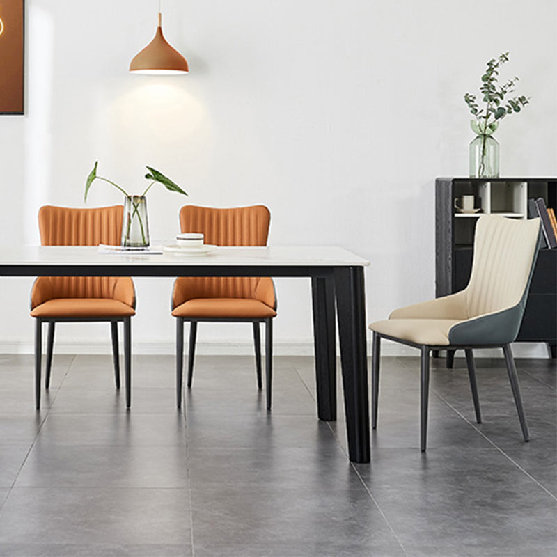 Industrial Arm Chair Solid Back Metal Dining Room Chair for Dining Room Clearhalo 'Dining Chairs' 'Dining Tables & Seating' 'dining_chair' 'furn' 'furn_dining_chair' 'Furniture' 'Kitchen & Dining Furniture' 6749688