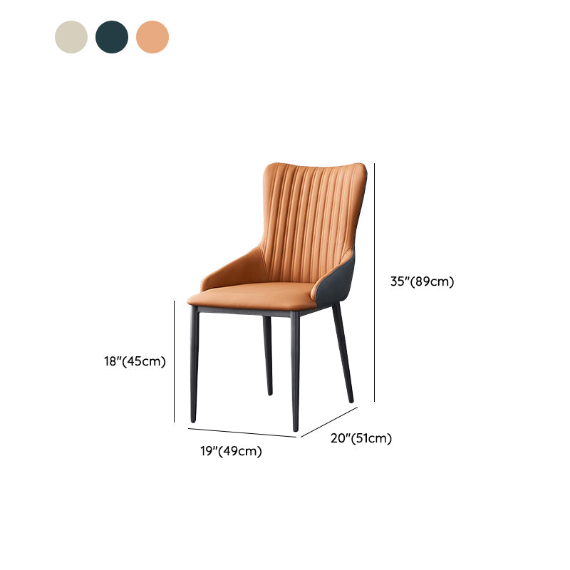 Industrial Arm Chair Solid Back Metal Dining Room Chair for Dining Room Clearhalo 'Dining Chairs' 'Dining Tables & Seating' 'dining_chair' 'furn' 'furn_dining_chair' 'Furniture' 'Kitchen & Dining Furniture' 6749689