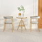 Upholstered Dining Arm Chair Cane Back Dining Chairs for Home Use