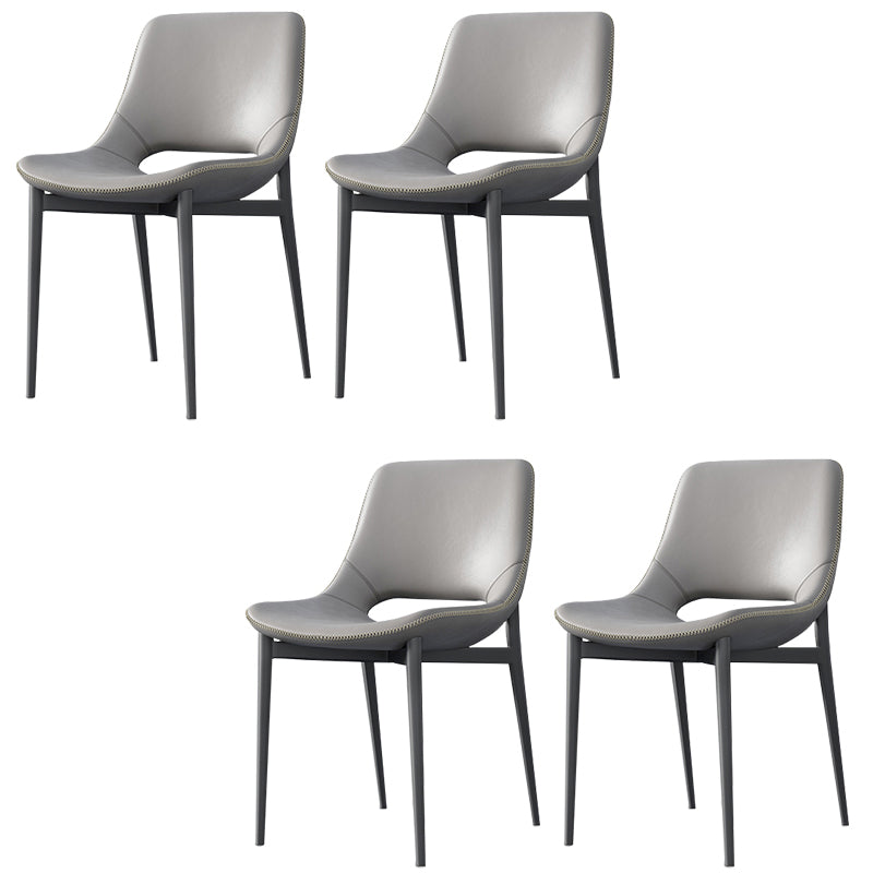 Industriële zijstoel open rug metalen eetkamerstoel voor huis