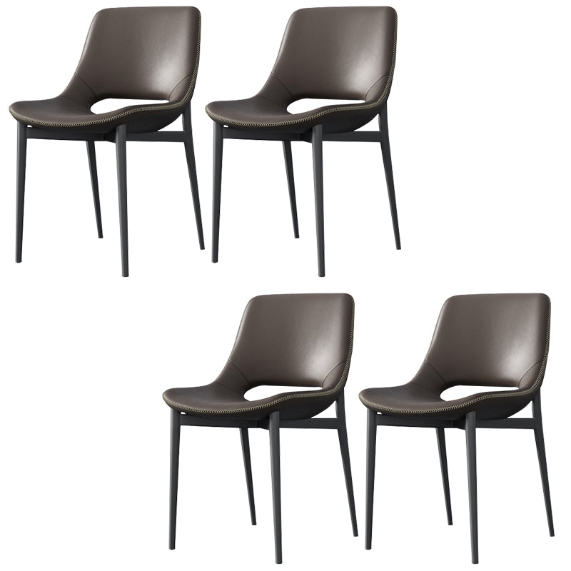 Industriële zijstoel open rug metalen eetkamerstoel voor huis