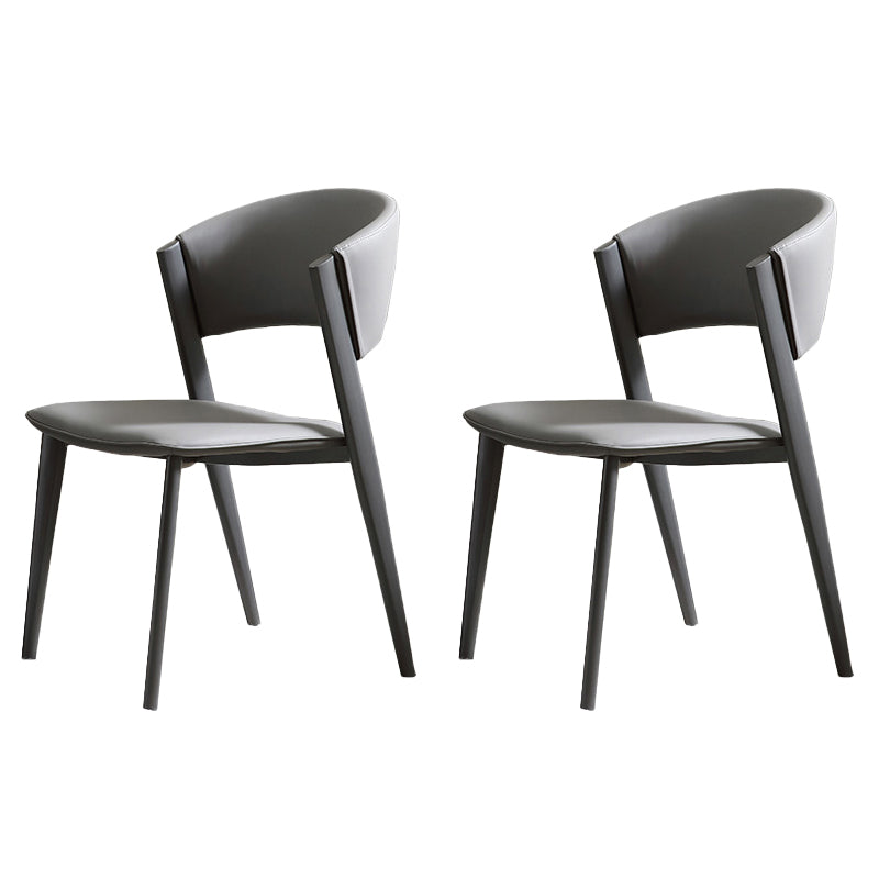 工業用サイドチェアメタルオープンバックダイニングルームのダイニングルームの椅子