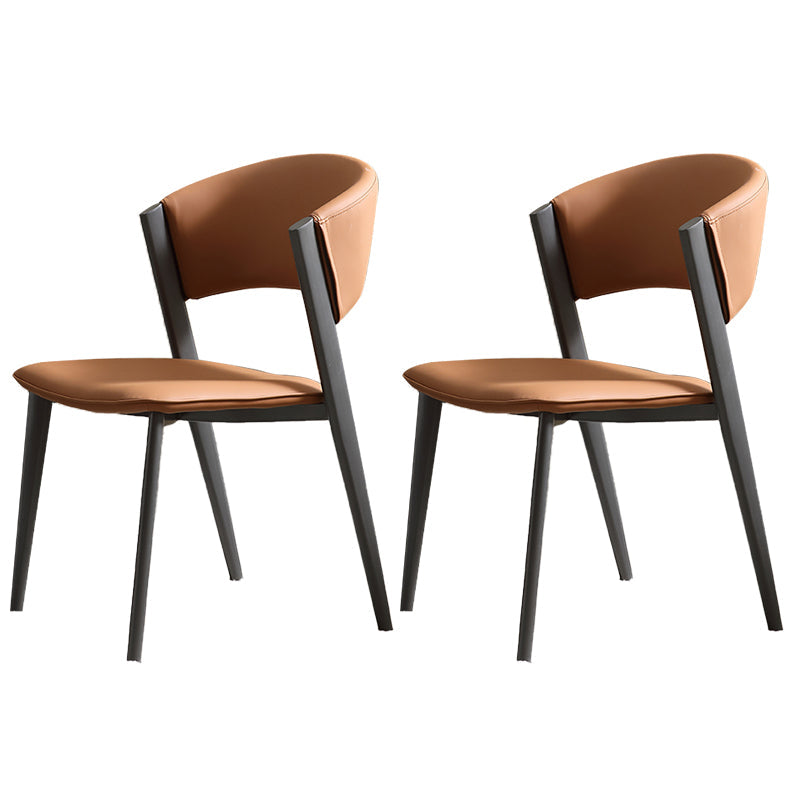 工業用サイドチェアメタルオープンバックダイニングルームのダイニングルームの椅子