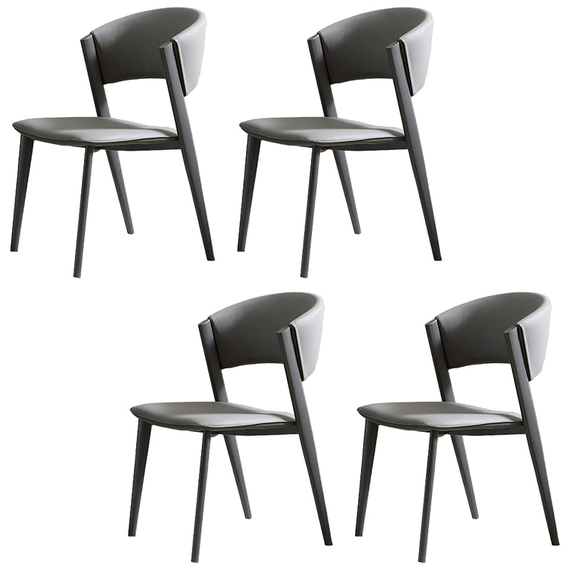 工業用サイドチェアメタルオープンバックダイニングルームのダイニングルームの椅子